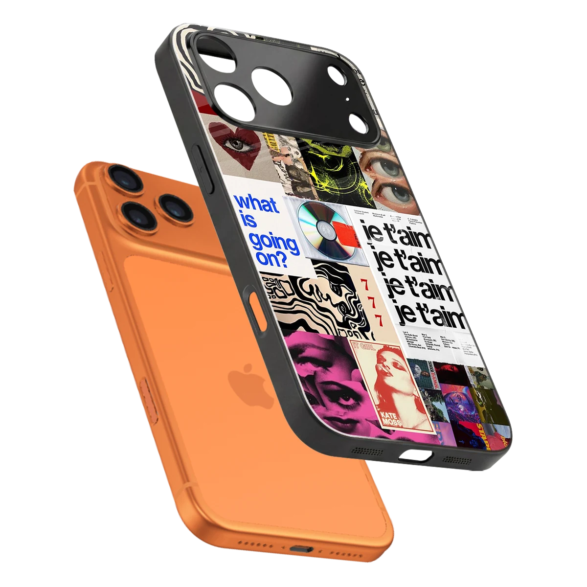 Love Chaos sleek iphone 17 pro cover with tempered glass back and TPU edges