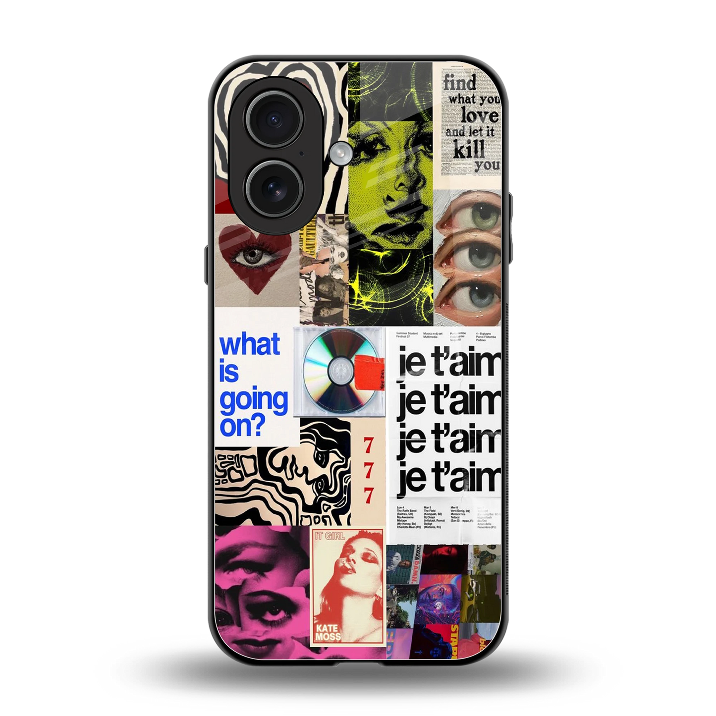 Love Chaos back phone cover | glass case for iphone 17