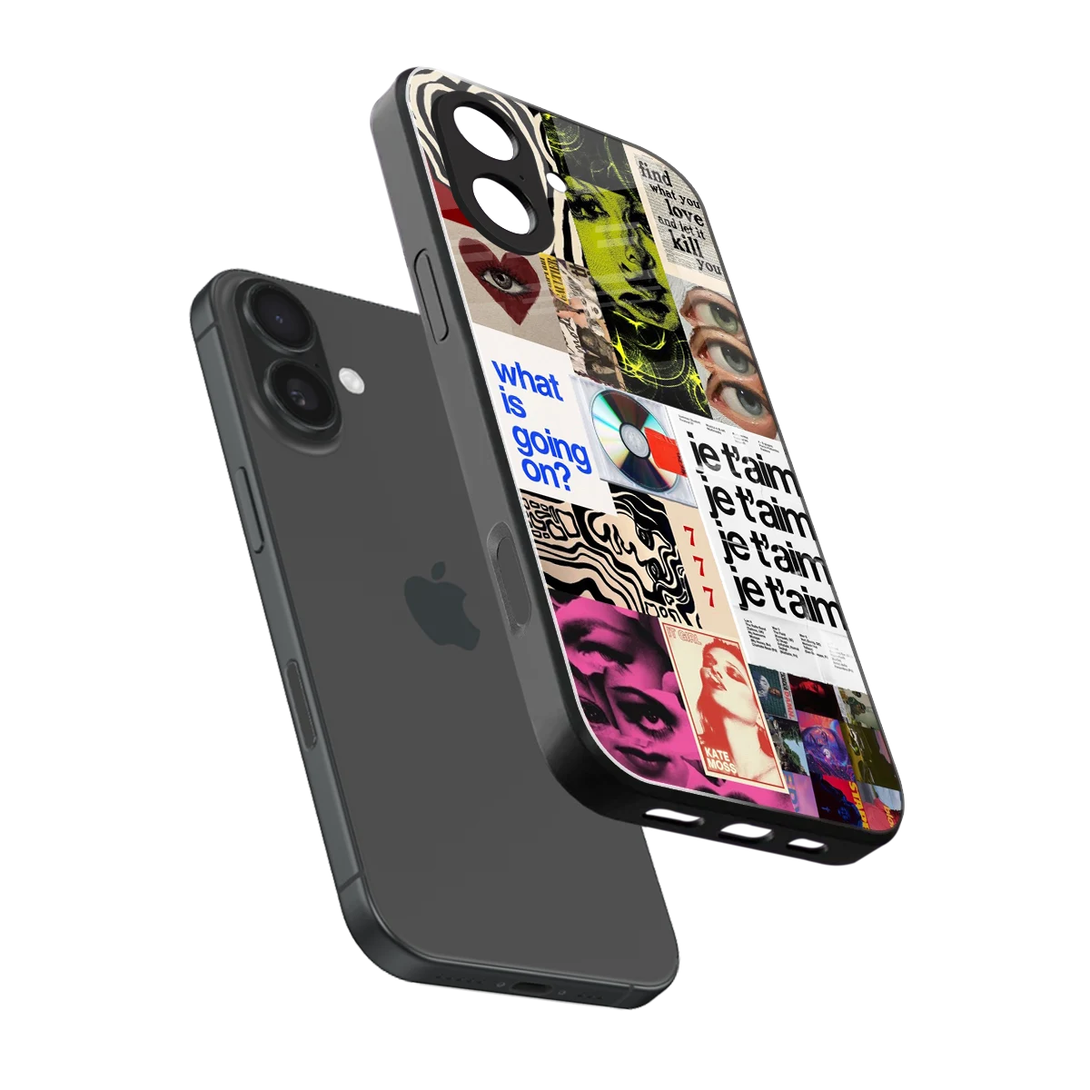 Love Chaos sleek iphone 17 cover with tempered glass back and TPU edges