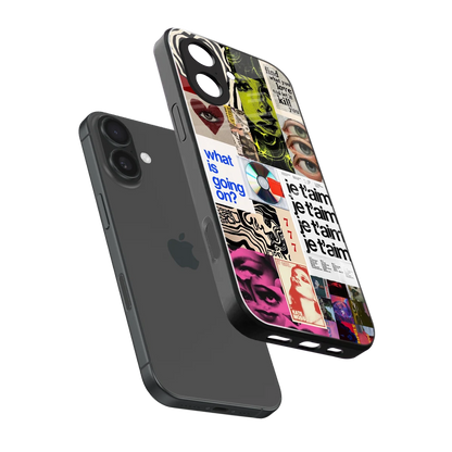 Love Chaos sleek iphone 17 cover with tempered glass back and TPU edges
