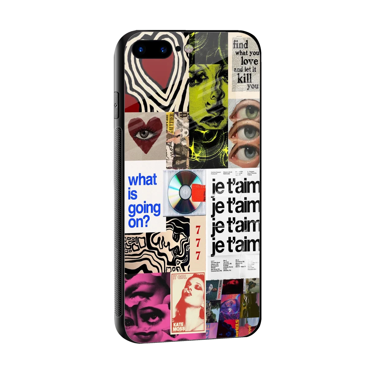 Love Chaos sleek iphone 7 plus cover with tempered glass back and TPU edges