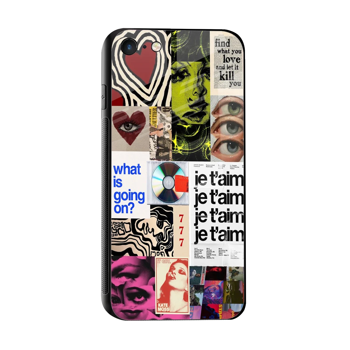 Love Chaos sleek iphone 7 cover with tempered glass back and TPU edges
