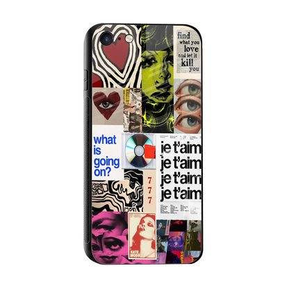 Love Chaos sleek iphone 8 cover with tempered glass back and TPU edges