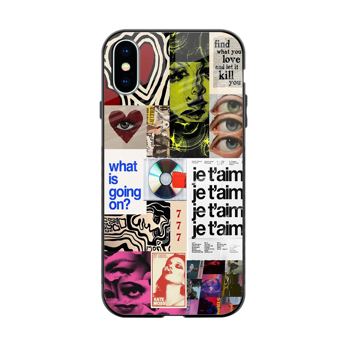 Love Chaos back phone cover | glass case for iphone xs