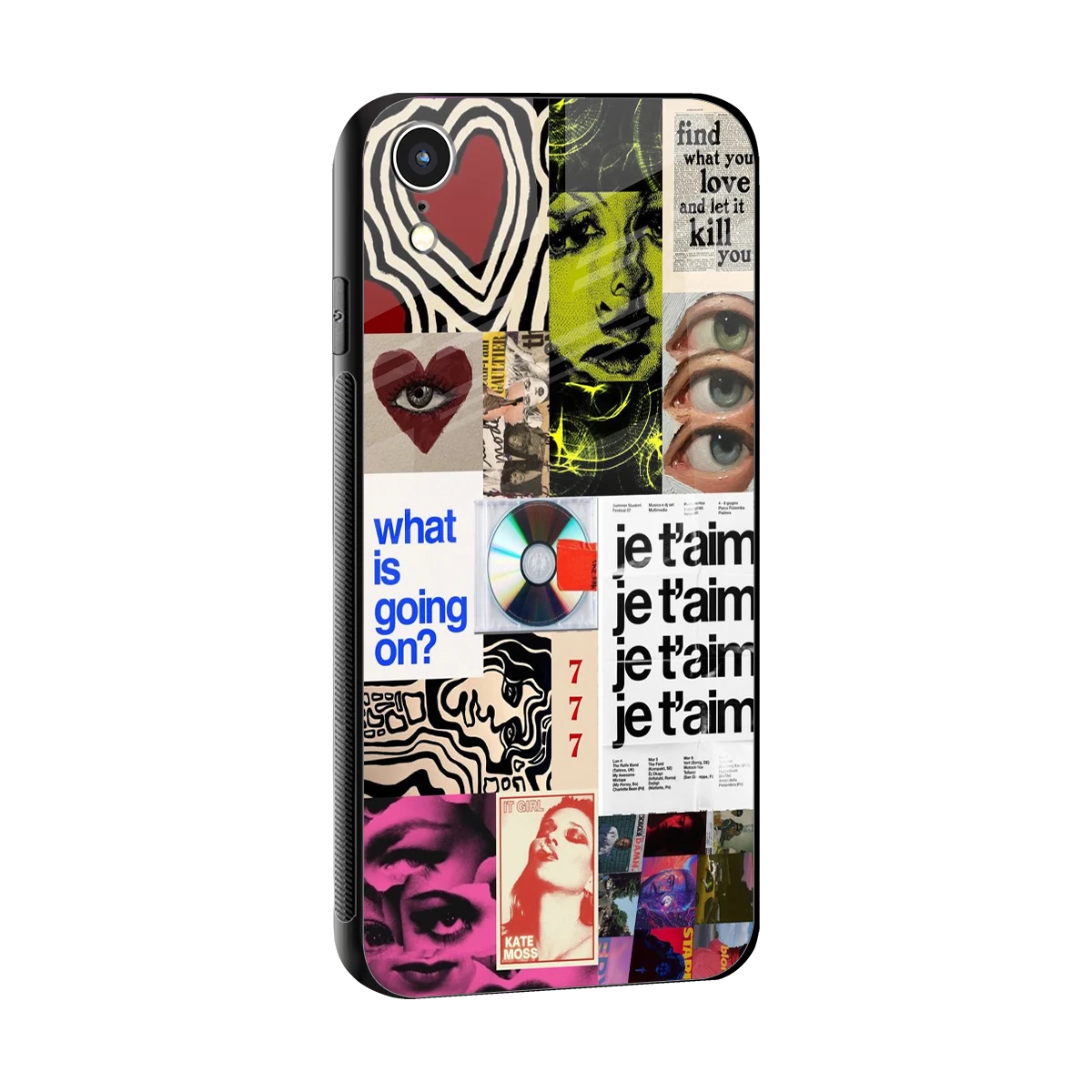 Love Chaos sleek iphone xr cover with tempered glass back and TPU edges