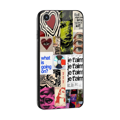 Love Chaos sleek iphone xr cover with tempered glass back and TPU edges