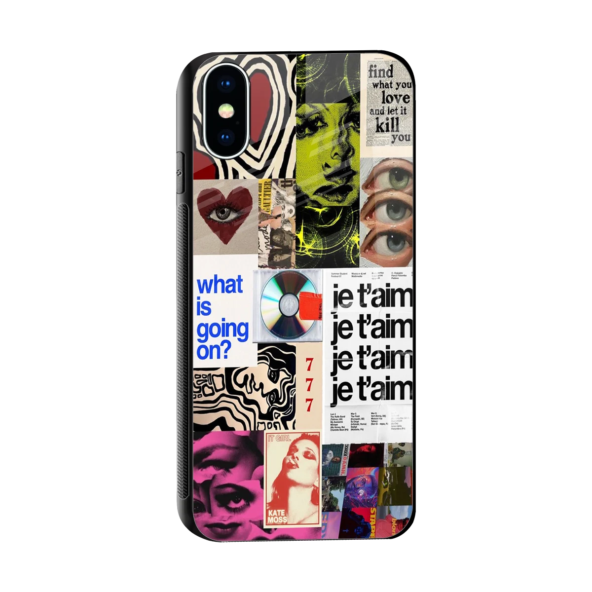 Love Chaos sleek iphone xs cover with tempered glass back and TPU edges