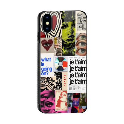 Love Chaos sleek iphone xs cover with tempered glass back and TPU edges