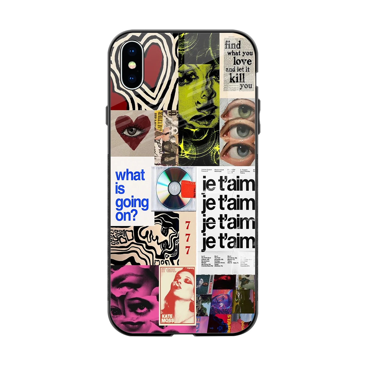 Love Chaos back phone cover | glass case for iphone xs max