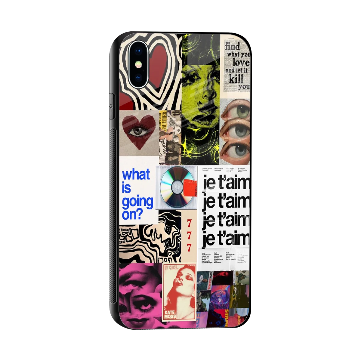 Love Chaos sleek iphone xs max cover with tempered glass back and TPU edges