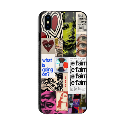 Love Chaos sleek iphone xs max cover with tempered glass back and TPU edges
