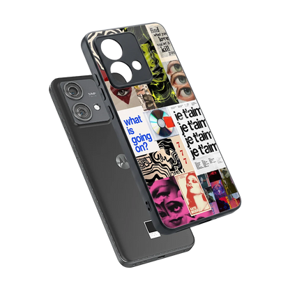 Love Chaos sleek motorola edge 40 neo 5g cover with tempered glass back and TPU edges