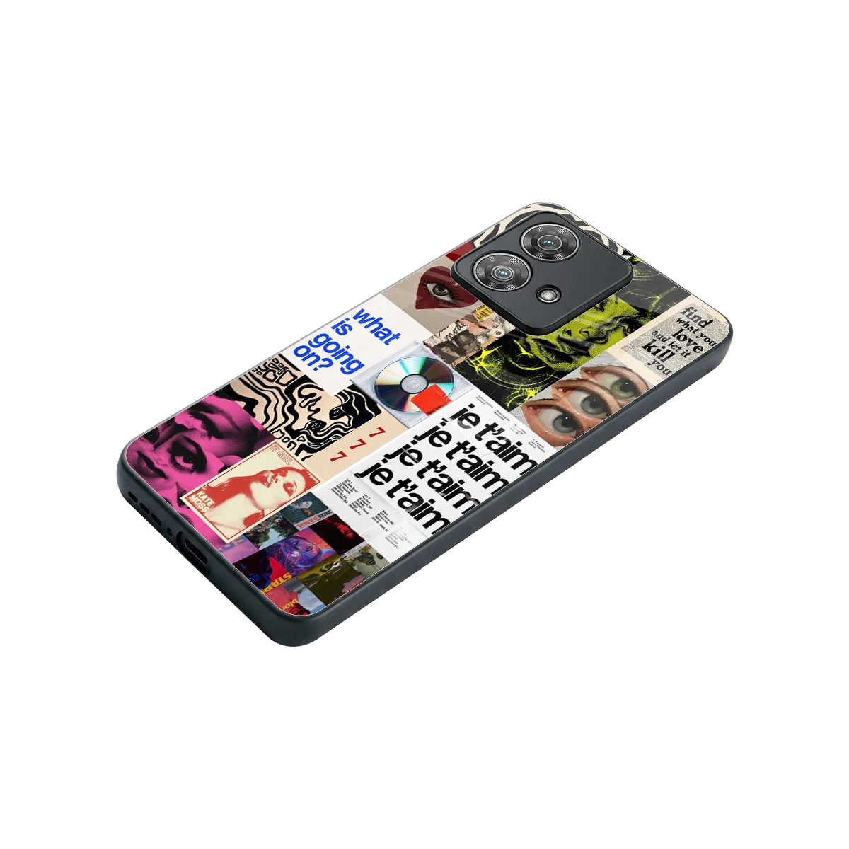 Love Chaos stylish phone case for motorola edge 40 neo 5g | glossy glass and slim fit