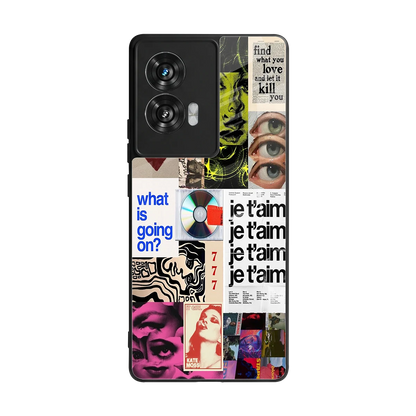 Love Chaos back phone cover | glass case for motorola edge 50 fusion