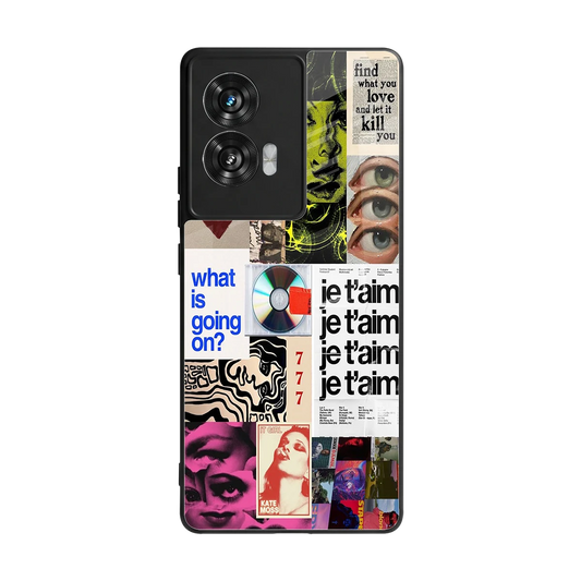 Love Chaos back phone cover | glass case for motorola edge 50 fusion