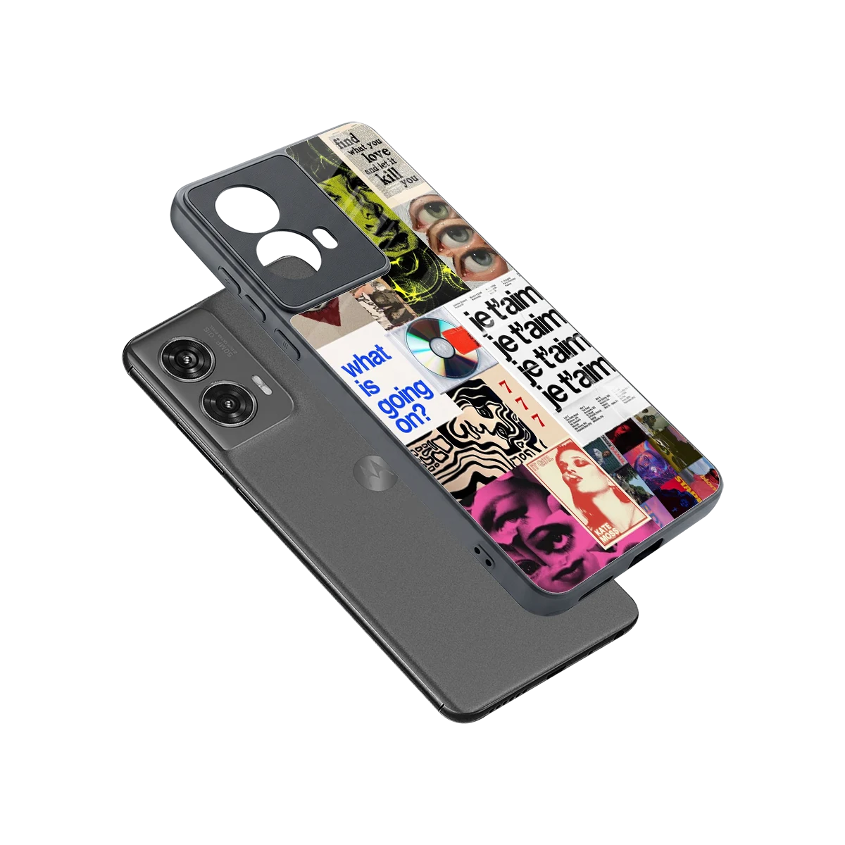 Love Chaos sleek motorola edge 50 fusion cover with tempered glass back and TPU edges