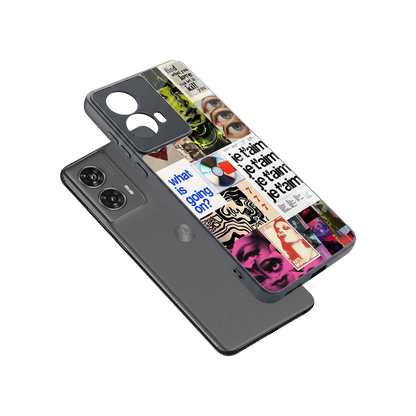 Love Chaos sleek motorola edge 50 fusion cover with tempered glass back and TPU edges