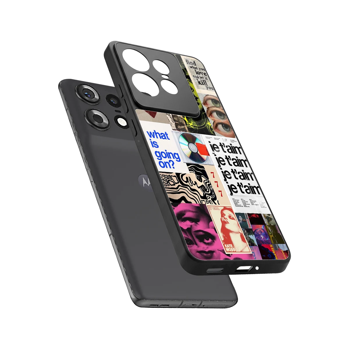 Love Chaos sleek motorola edge 50 pro cover with tempered glass back and TPU edges