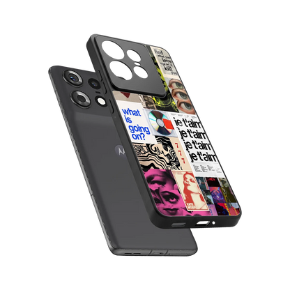 Love Chaos sleek motorola edge 50 pro cover with tempered glass back and TPU edges