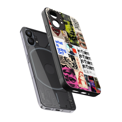 Love Chaos sleek nothing phone 1 cover with tempered glass back and TPU edges