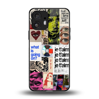 Love Chaos back phone cover | glass case for nothing phone 2