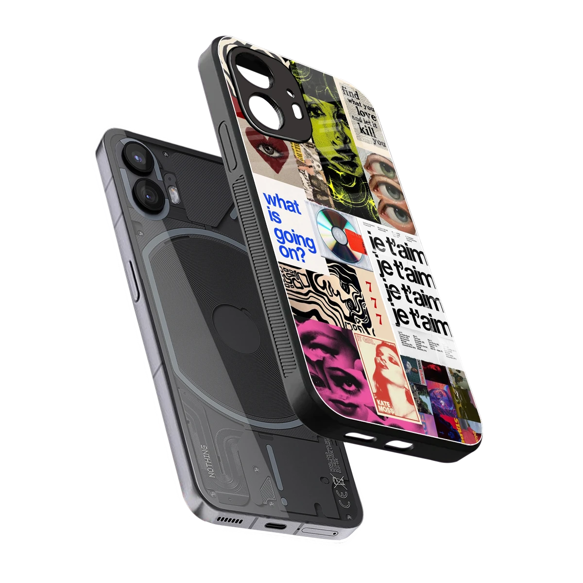 Love Chaos sleek nothing phone 2 cover with tempered glass back and TPU edges