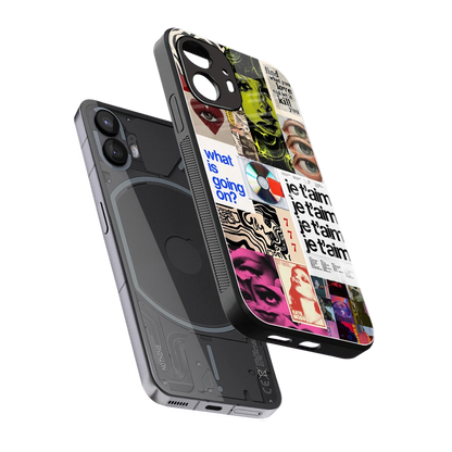 Love Chaos sleek nothing phone 2 cover with tempered glass back and TPU edges