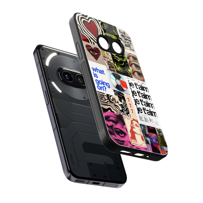 Love Chaos sleek nothing phone 2a cover with tempered glass back and TPU edges