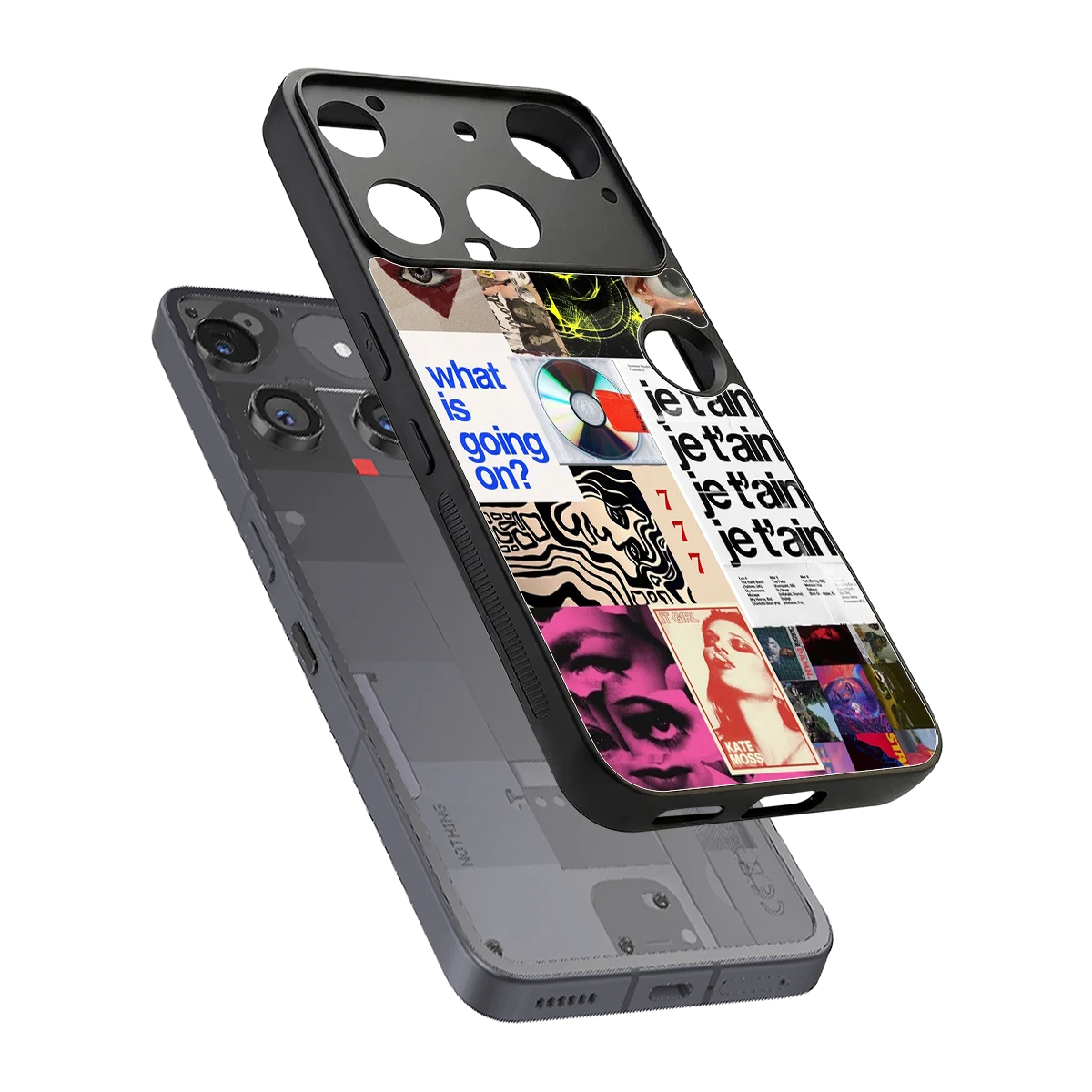 Love Chaos sleek nothing phone 3 cover with tempered glass back and TPU edges