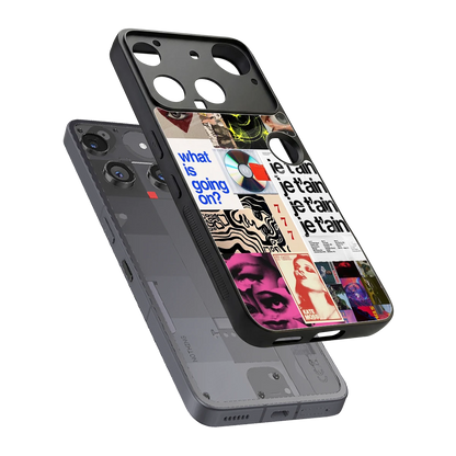 Love Chaos sleek nothing phone 3 cover with tempered glass back and TPU edges