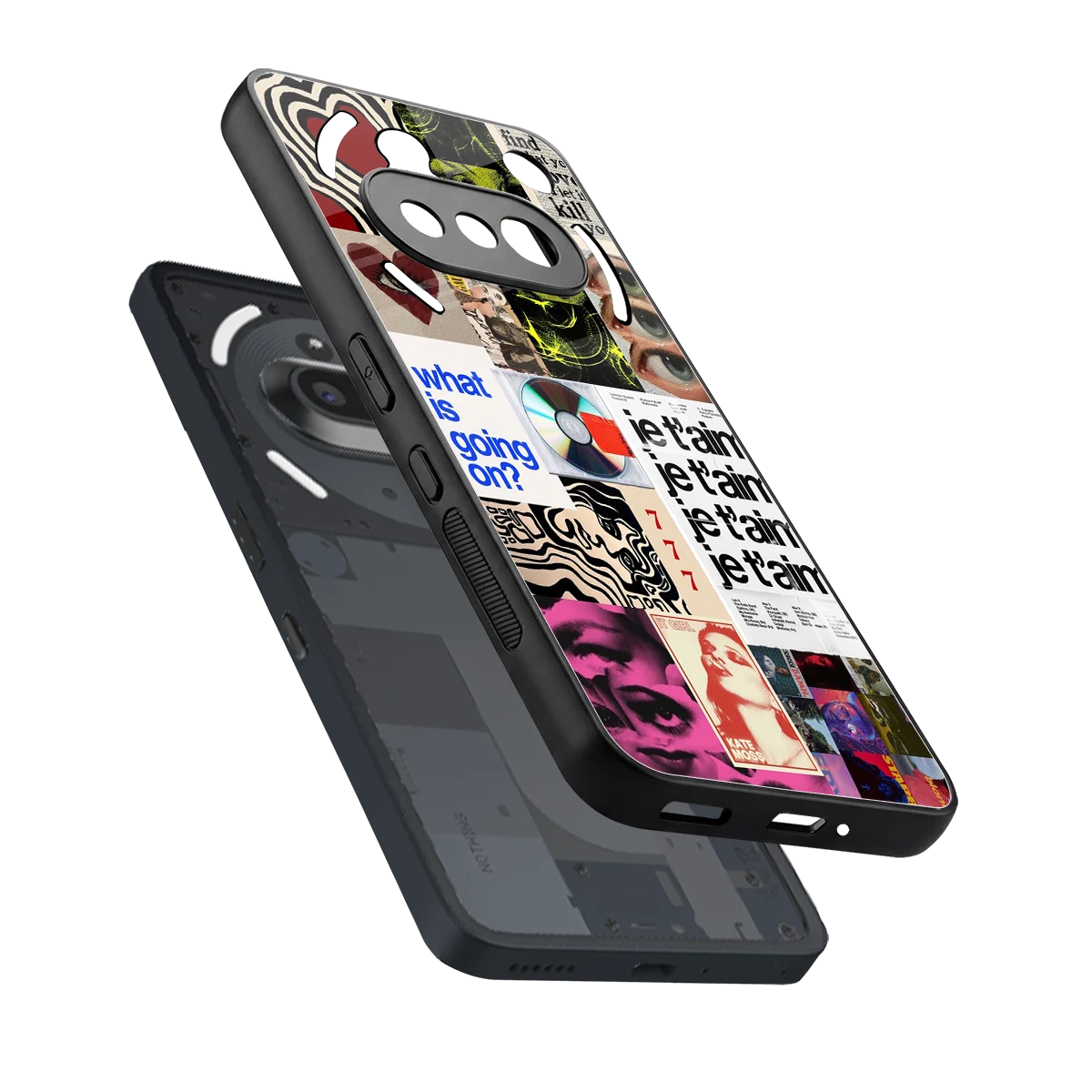 Love Chaos sleek nothing phone 3a cover with tempered glass back and TPU edges