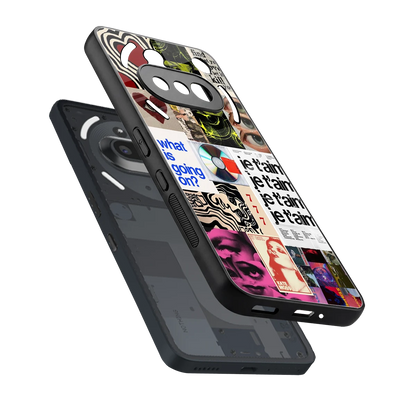 Love Chaos sleek nothing phone 3a cover with tempered glass back and TPU edges