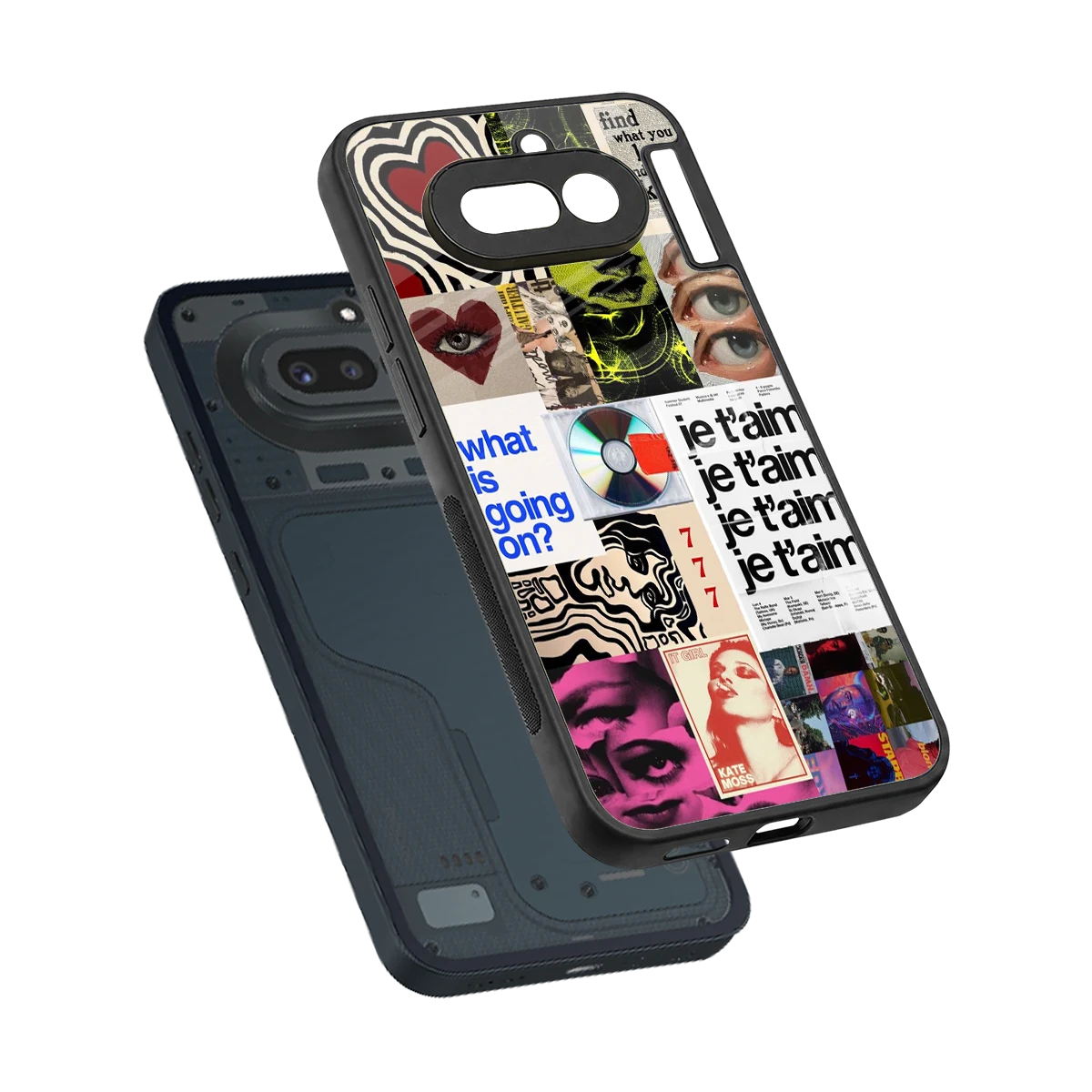 Love Chaos sleek nothing phone 4a cover with tempered glass back and TPU edges