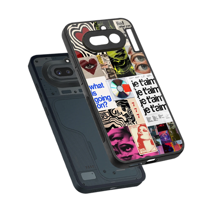 Love Chaos sleek nothing phone 4a cover with tempered glass back and TPU edges
