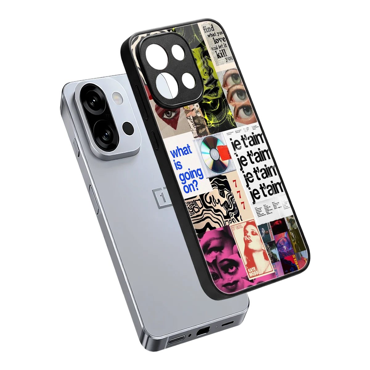 Love Chaos sleek oneplus 13s cover with tempered glass back and TPU edges