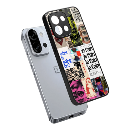 Love Chaos sleek oneplus 13s cover with tempered glass back and TPU edges