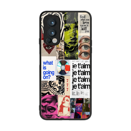 Love Chaos back phone cover | glass case for oneplus nord 2