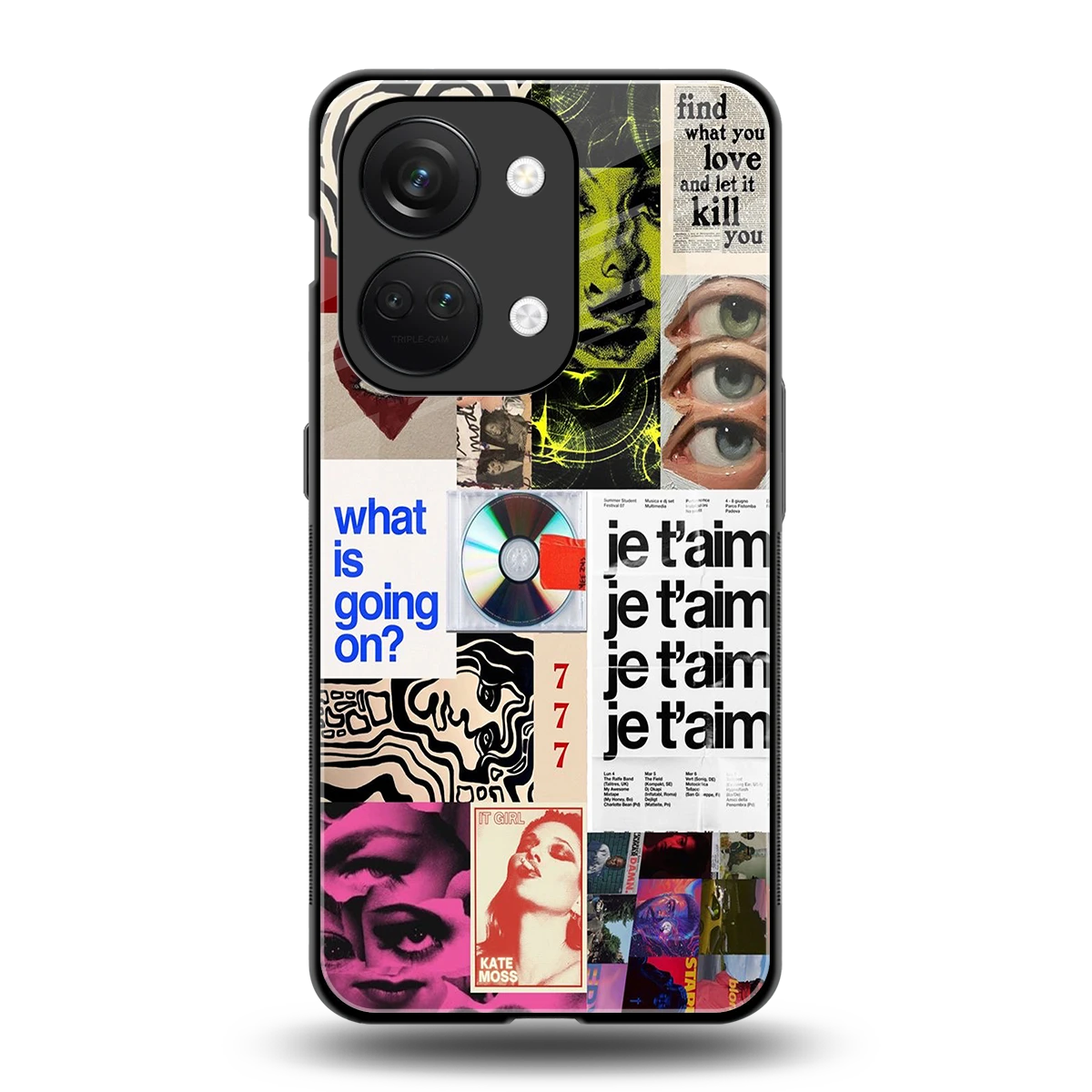 Love Chaos back phone cover | glass case for oneplus nord 3