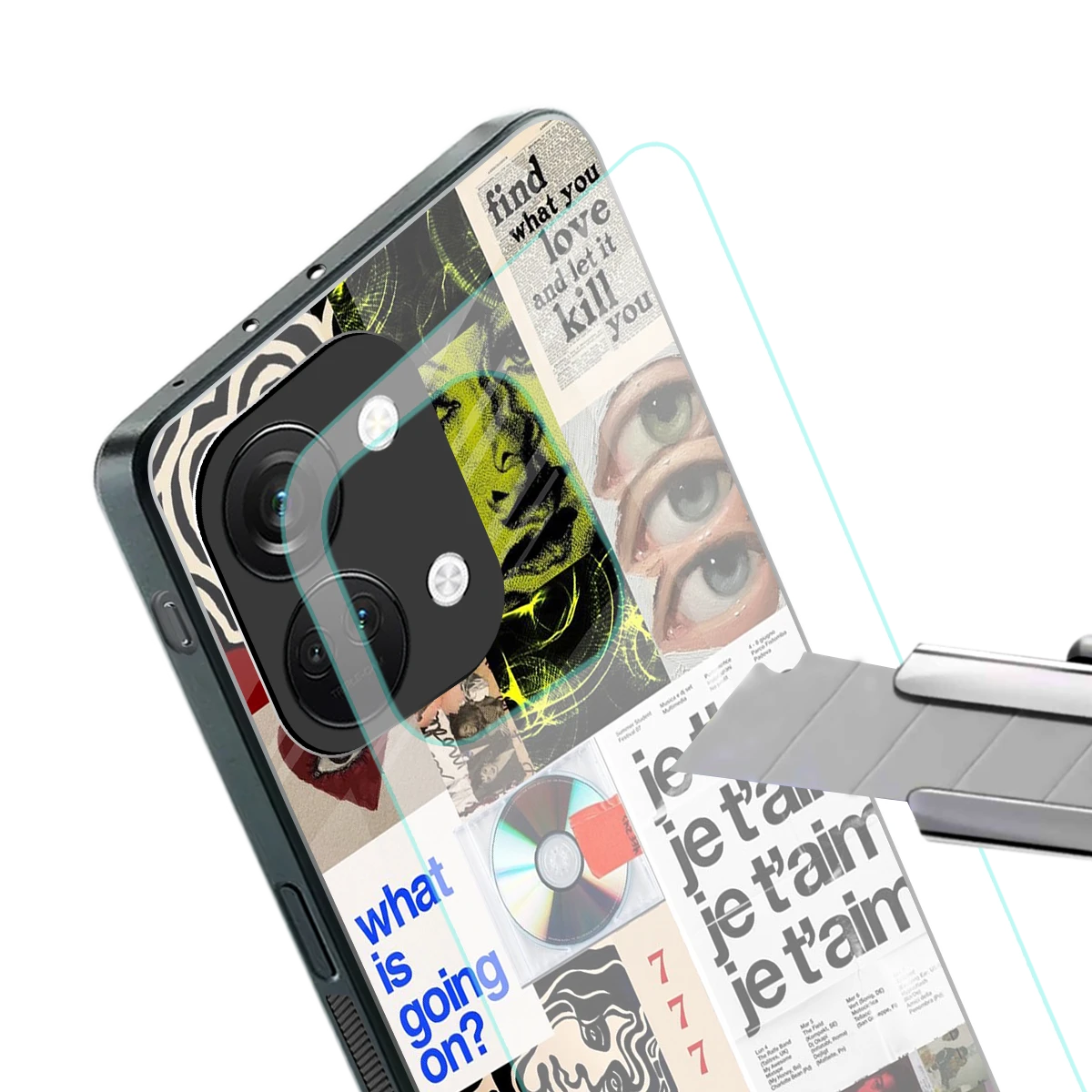 Love Chaos stylish phone case for oneplus nord 3 | glossy glass and slim fit
