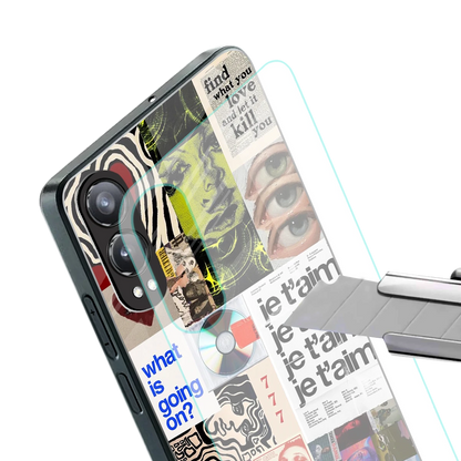 Love Chaos stylish phone case for oneplus nord ce 4 lite | glossy glass and slim fit