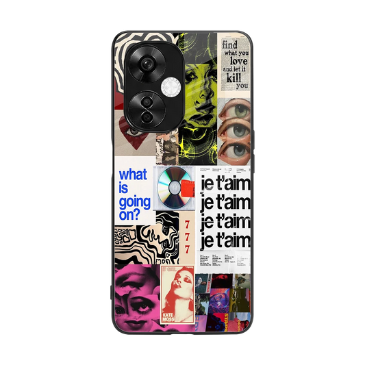 Love Chaos back phone cover | glass case for oneplus nord ce 3 lite
