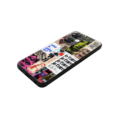 Love Chaos stylish phone case for oneplus nord ce 3 lite | glossy glass and slim fit