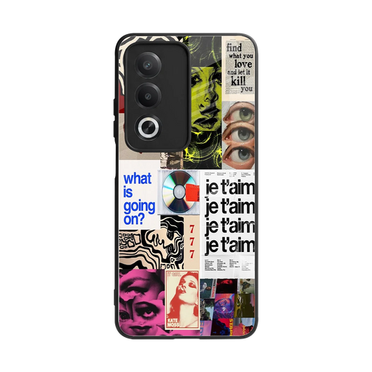 Love Chaos back phone cover | glass case for oppo a3 pro