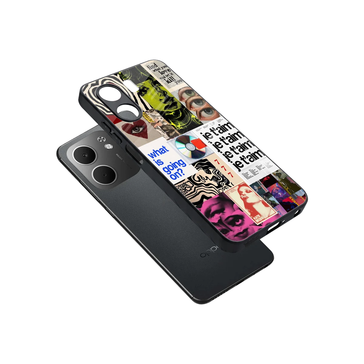 Love Chaos sleek oppo a5x 5g cover with tempered glass back and TPU edges