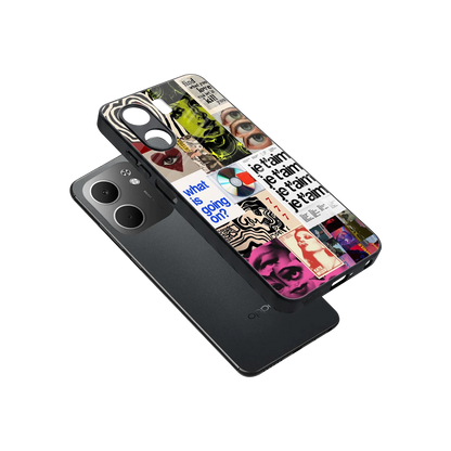 Love Chaos sleek oppo a5x 5g cover with tempered glass back and TPU edges