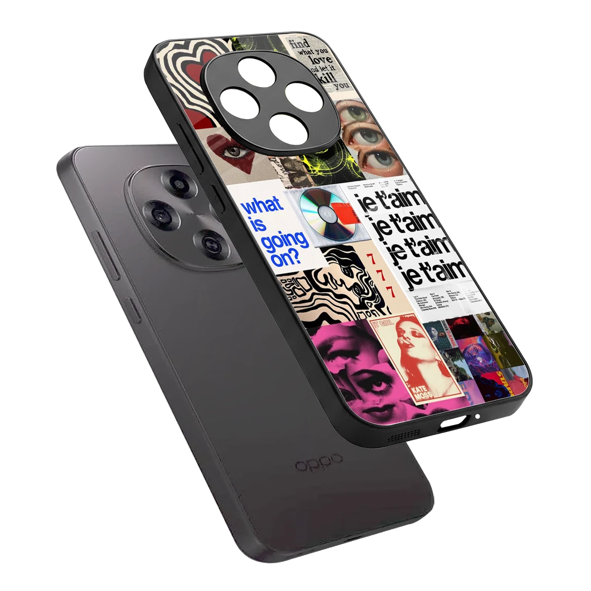 Love Chaos sleek oppo f31 pro 5g cover with tempered glass back and TPU edges