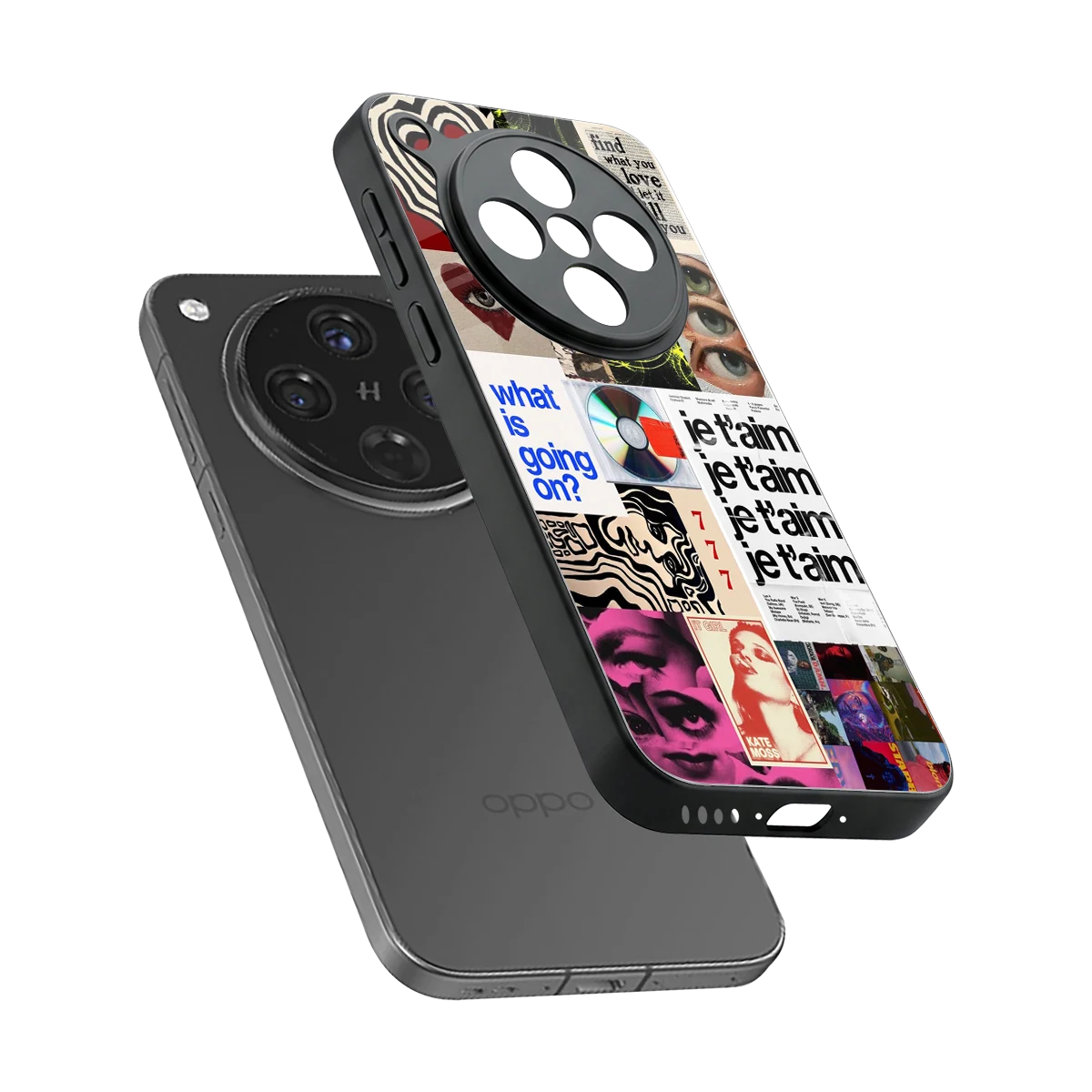 Love Chaos sleek oppo find x8 cover with tempered glass back and TPU edges