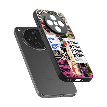 Love Chaos sleek oppo find x8 cover with tempered glass back and TPU edges