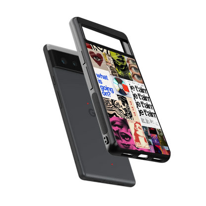 Love Chaos sleek google pixel 6a cover with tempered glass back and TPU edges