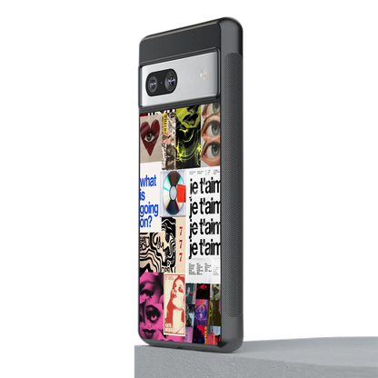 Love Chaos stylish phone case for google pixel 7a | glossy glass and slim fit